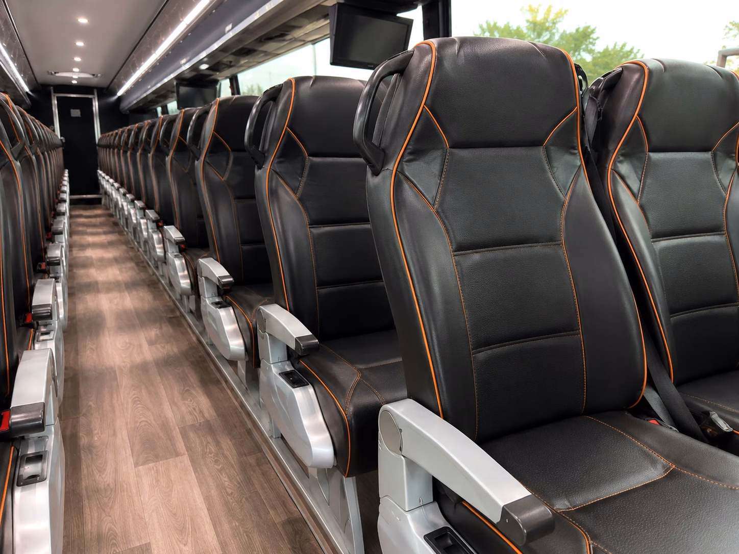 tacoma charter bus interior